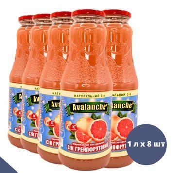 Сок грейпфрутовый (упаковка 8 шт) натуральный восстановленный Avalanche 1 л (J-A-grapefruit-1L-pack8) J-A-grapefruit-1L-pack8 фото