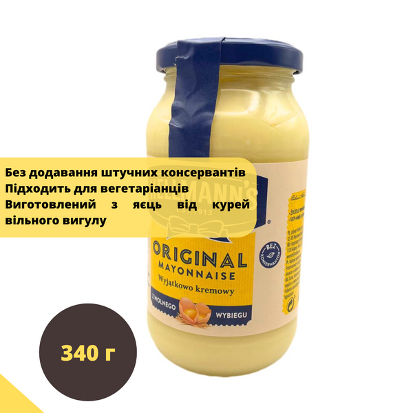 Майонез кремовый Хеллманс оригинальный Hellmanns Original 340 г (IT-May-340) IT-May-340 фото