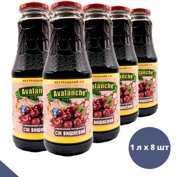 Сік вишневий (упаковка 8 шт) відновлений Avalanche 1 л х 8 шт (J-A-Cherry-1L-pack8) J-A-Cherry-1L-pack8 фото