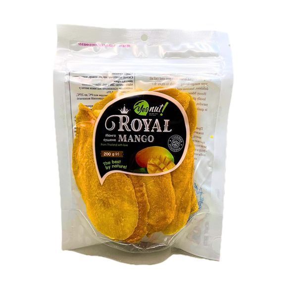 Сушеный манго сухофрукт 200 г натуральный без ГМО Natural Mango YESNUT! ROYAL (YESNUT! mango-200) YESNUT! mango-200 фото