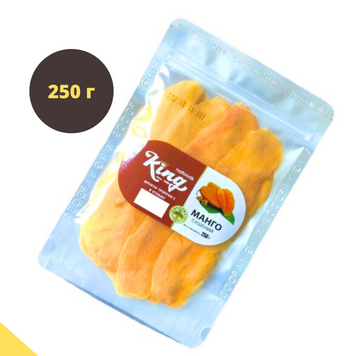 Сушене Манго без цукру з В'єтнаму натуральне 250 г Natural Mango NaFoods King (NaFKing-250) NaFKing-250 фото
